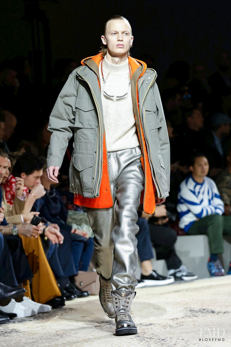 Jonas Glöer featured in  the Louis Vuitton fashion show for Autumn/Winter 2018