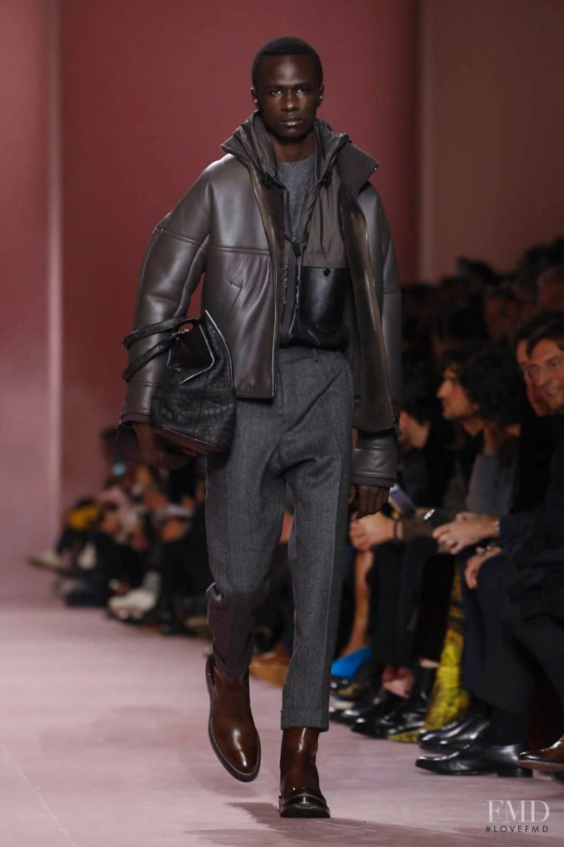 Malick Bodian featured in  the Berluti fashion show for Autumn/Winter 2018