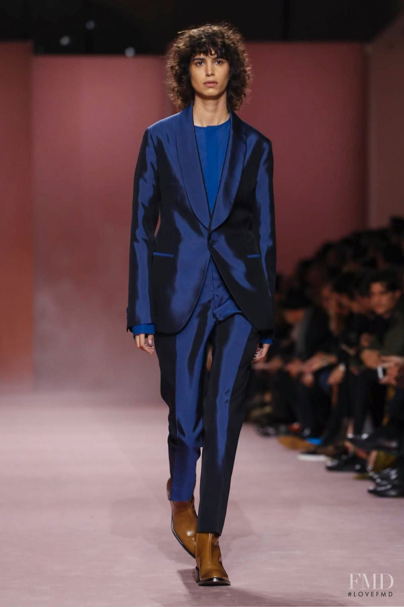 Mica Arganaraz featured in  the Berluti fashion show for Autumn/Winter 2018