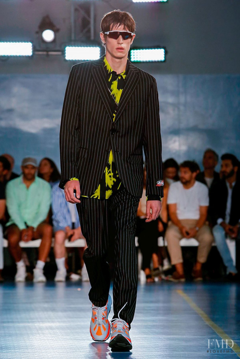 Edoardo Sebastianelli featured in  the MSGM fashion show for Spring/Summer 2019