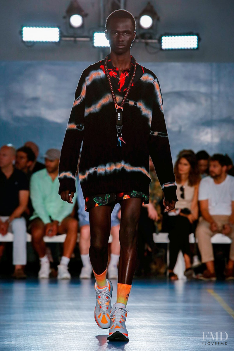 Malick Bodian featured in  the MSGM fashion show for Spring/Summer 2019