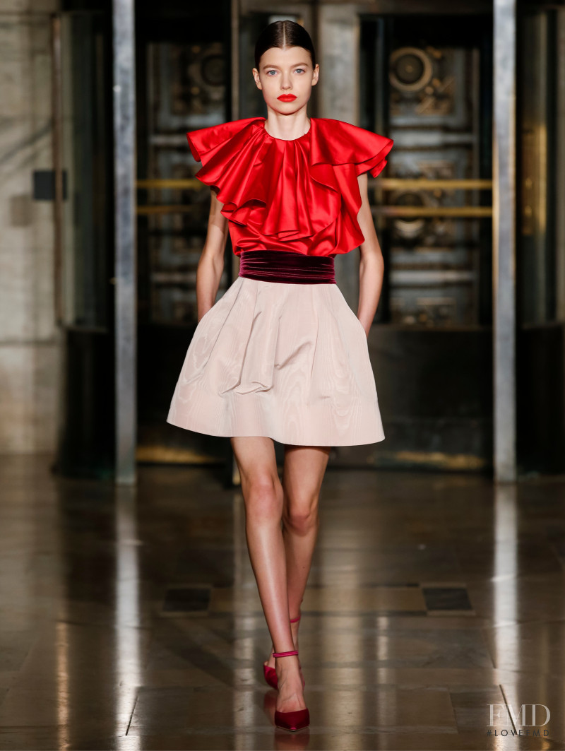 Mathilde Henning featured in  the Oscar de la Renta fashion show for Autumn/Winter 2020