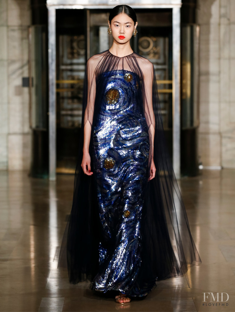 Sijia Kang featured in  the Oscar de la Renta fashion show for Autumn/Winter 2020