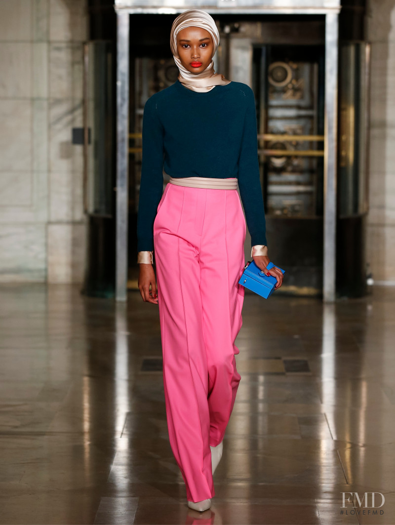 Ugbad Abdi featured in  the Oscar de la Renta fashion show for Autumn/Winter 2020