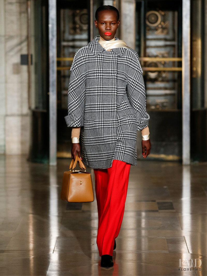 Shanelle Nyasiase featured in  the Oscar de la Renta fashion show for Autumn/Winter 2020