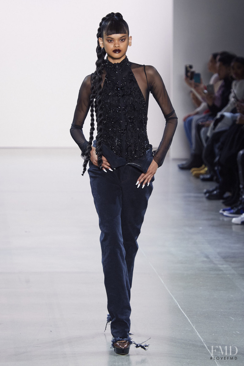 Dahely Nunez featured in  the Laquan Smith fashion show for Autumn/Winter 2020
