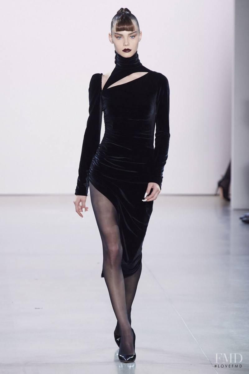 Vika Reza featured in  the Laquan Smith fashion show for Autumn/Winter 2020