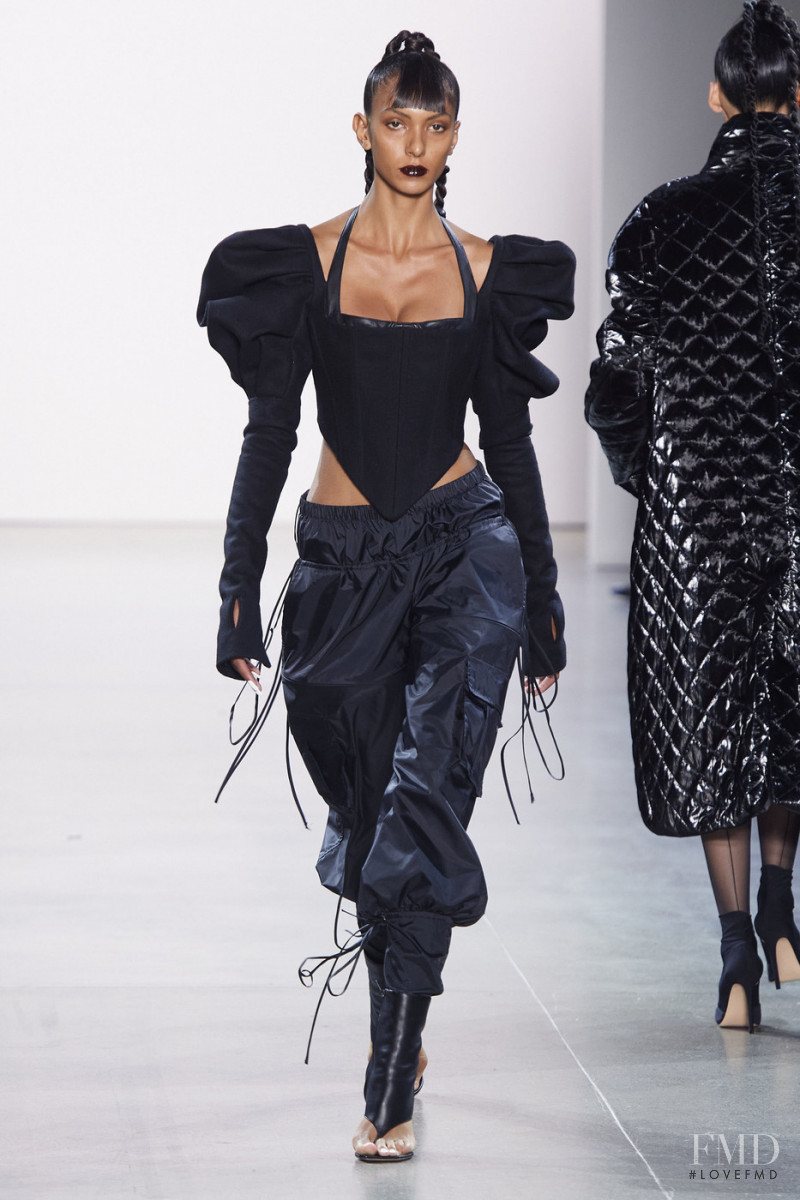 Mayara Moreno featured in  the Laquan Smith fashion show for Autumn/Winter 2020