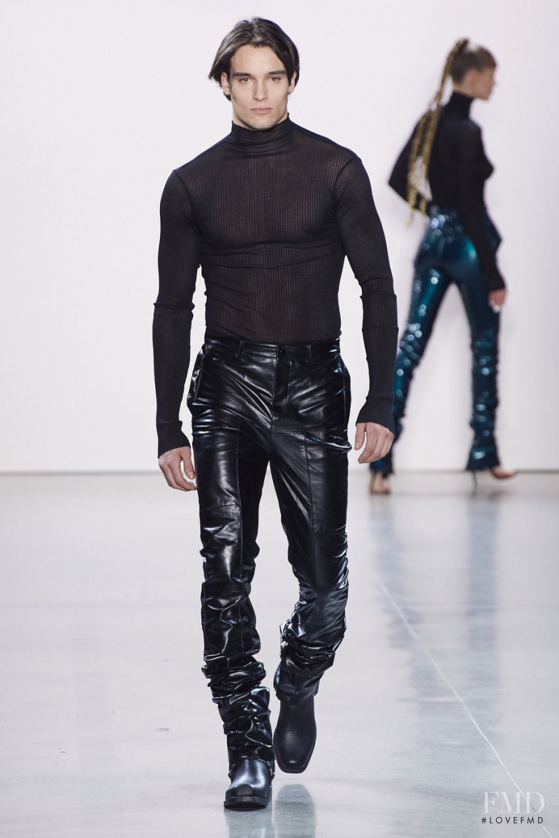 Mason McKenrick featured in  the Laquan Smith fashion show for Autumn/Winter 2020