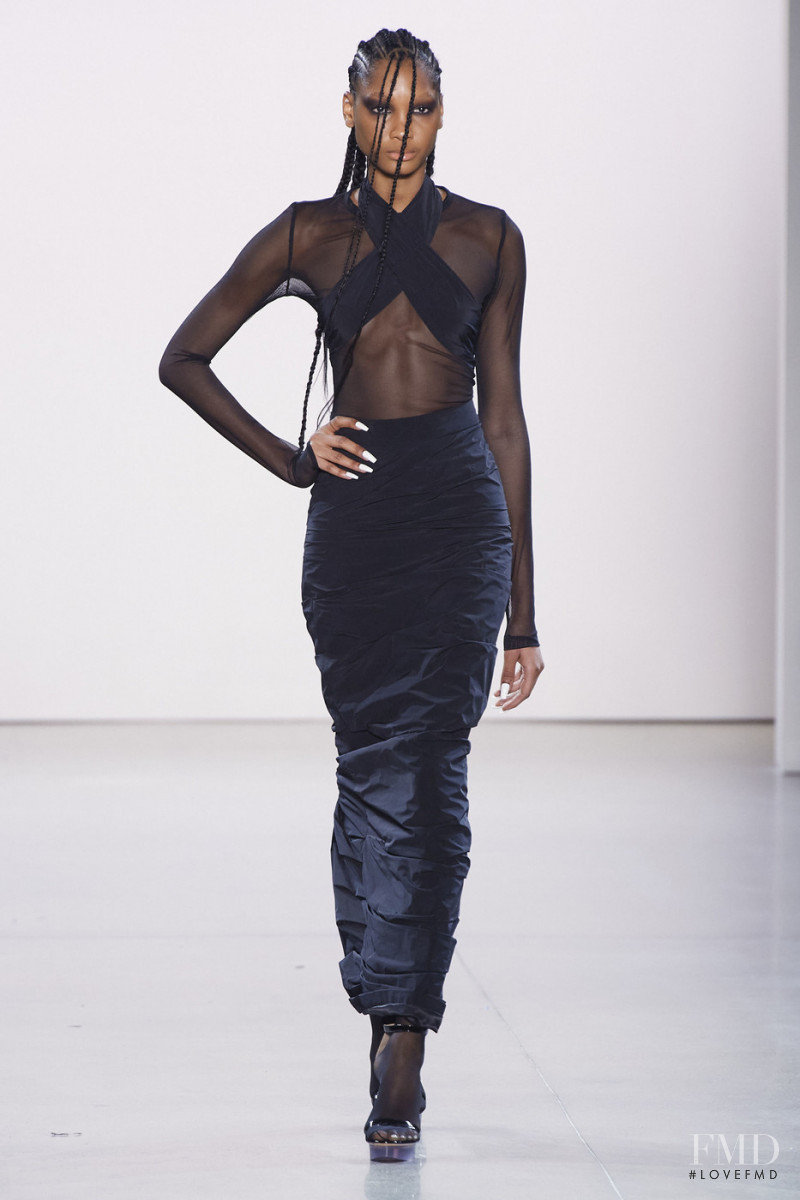 Danyrose Langeron featured in  the Laquan Smith fashion show for Autumn/Winter 2020