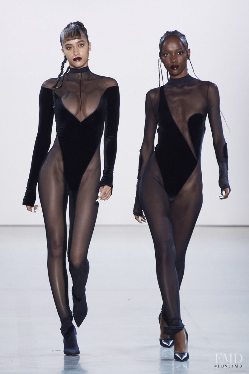 Alanna Arrington featured in  the Laquan Smith fashion show for Autumn/Winter 2020