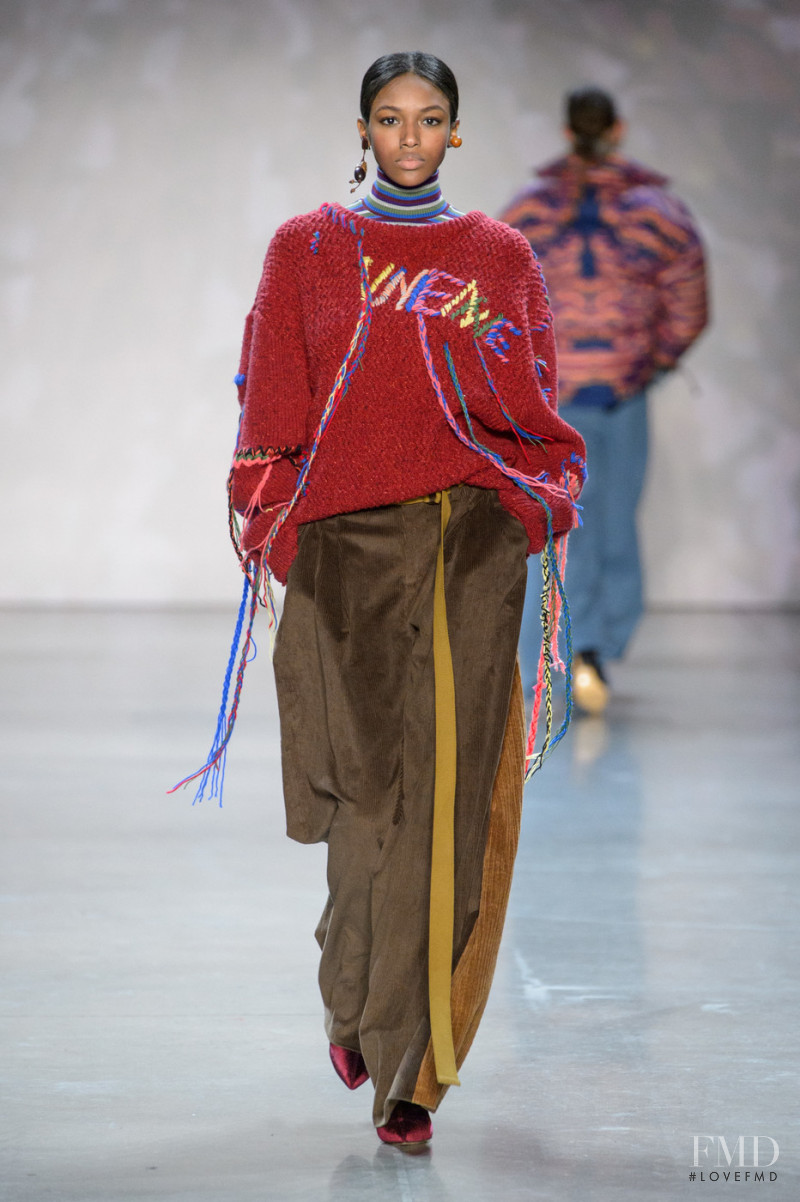 Angela Garten featured in  the Vivienne Tam fashion show for Autumn/Winter 2018