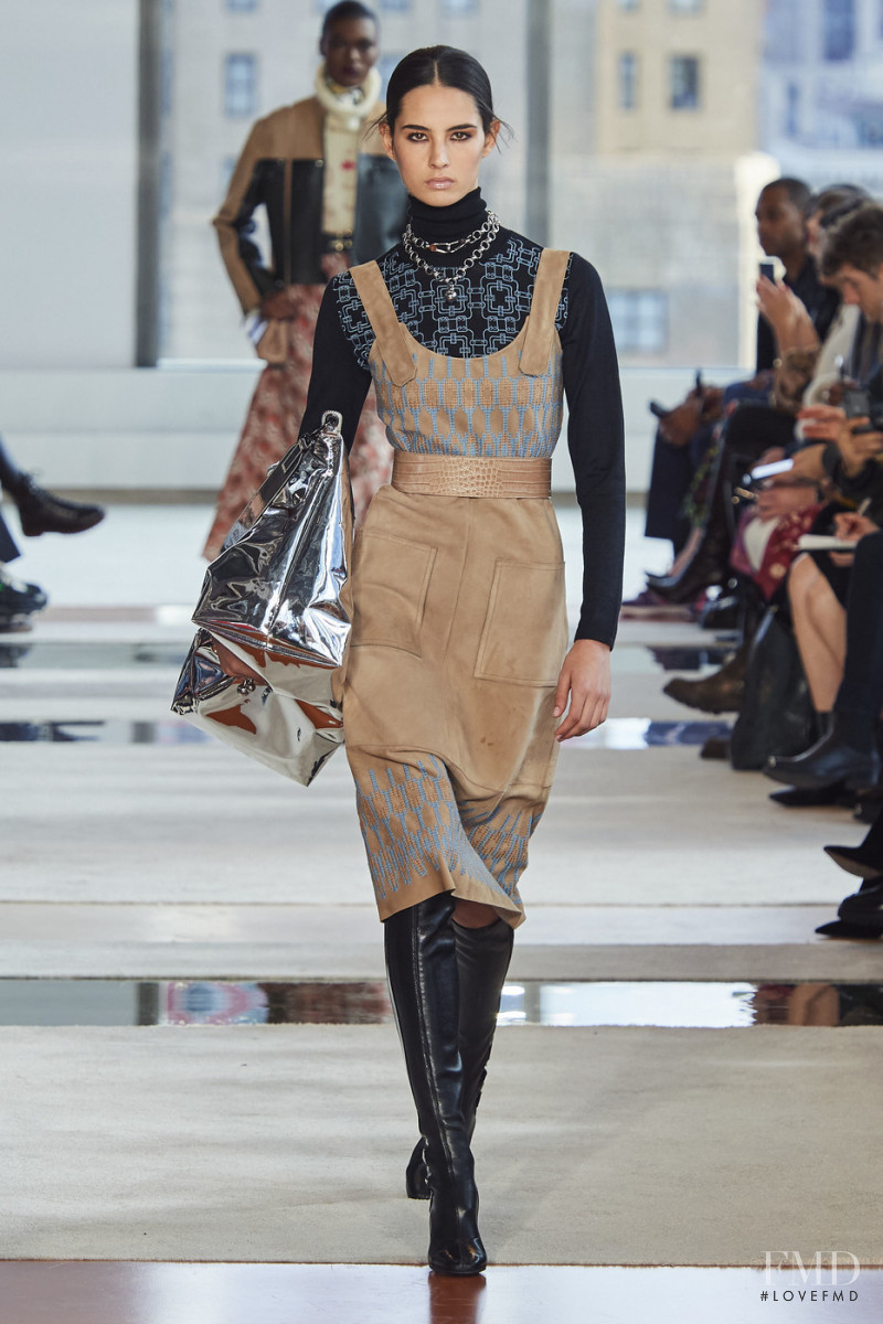 Africa Penalver featured in  the Longchamp fashion show for Autumn/Winter 2020