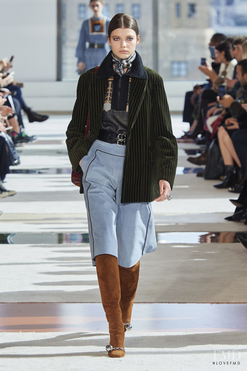 Mathilde Henning featured in  the Longchamp fashion show for Autumn/Winter 2020