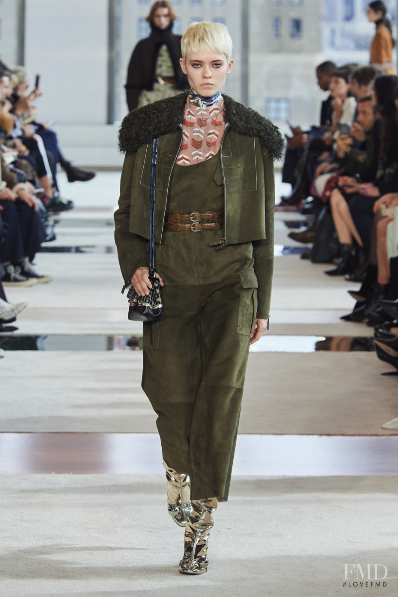 Maike Inga featured in  the Longchamp fashion show for Autumn/Winter 2020