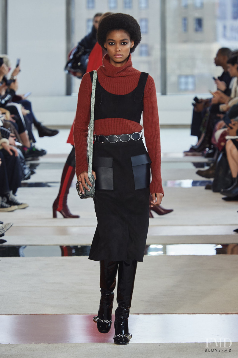 Blesnya Minher featured in  the Longchamp fashion show for Autumn/Winter 2020