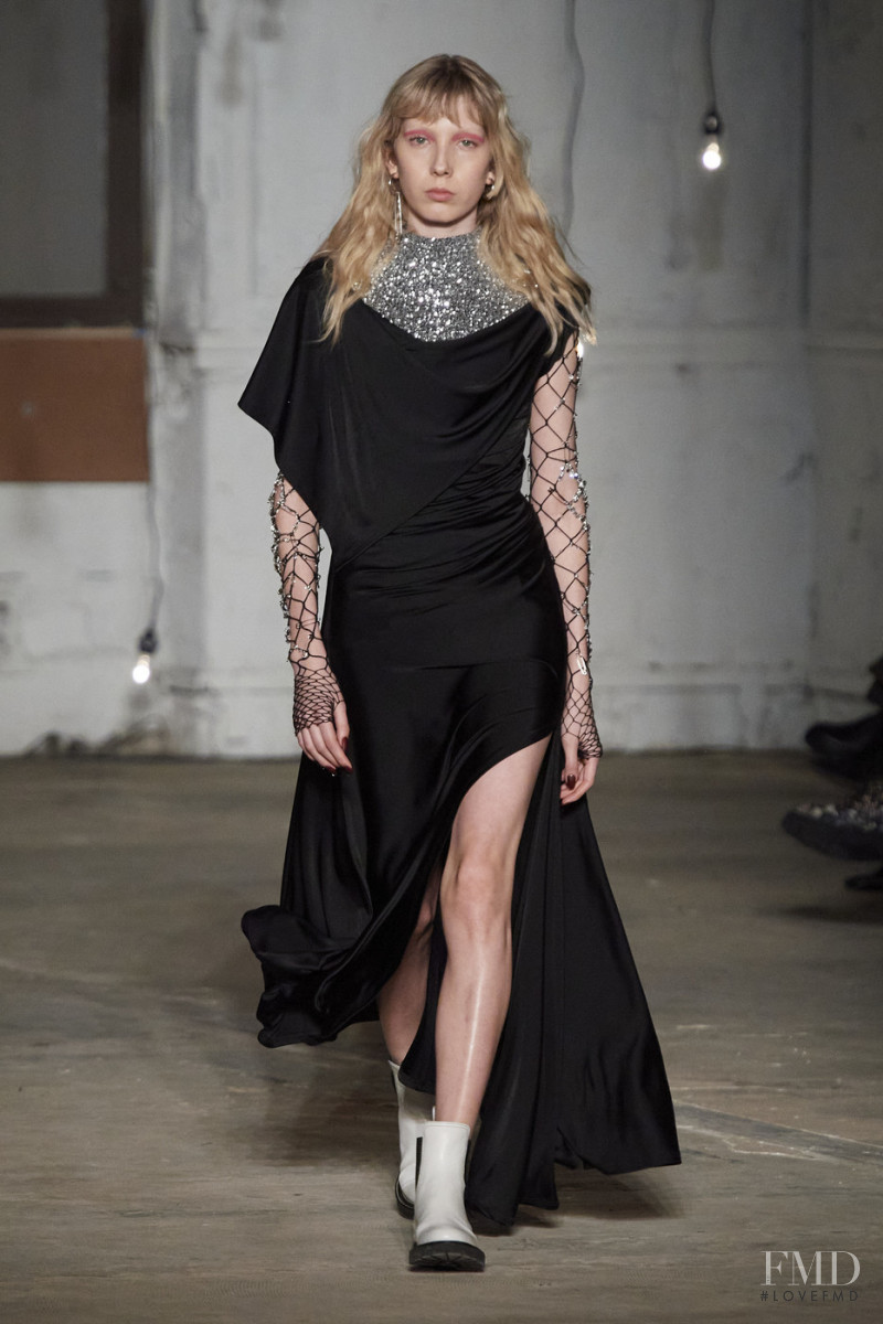 Sonia Komarova featured in  the Monse fashion show for Autumn/Winter 2020