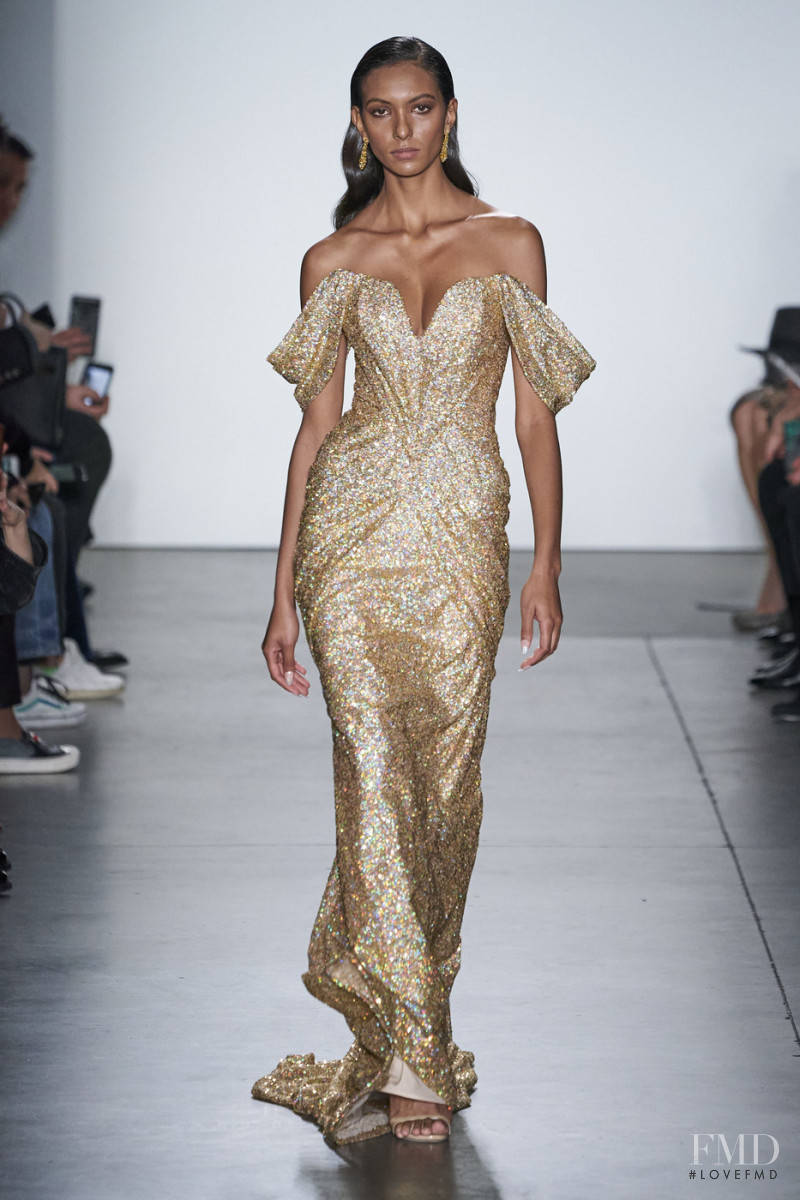 Mayara Moreno featured in  the Pamella Roland fashion show for Autumn/Winter 2020