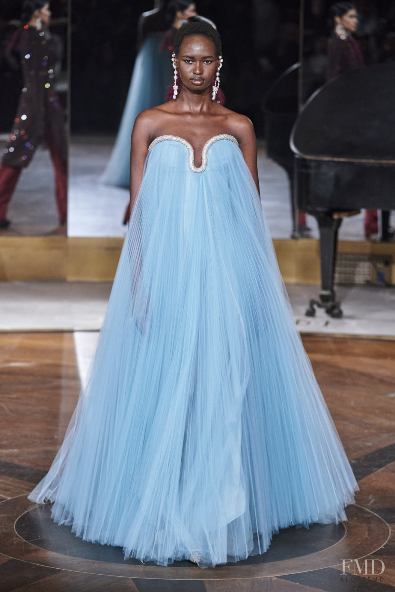 Nyarach Abouch Ayuel Aboja featured in  the Prabal Gurung fashion show for Autumn/Winter 2020