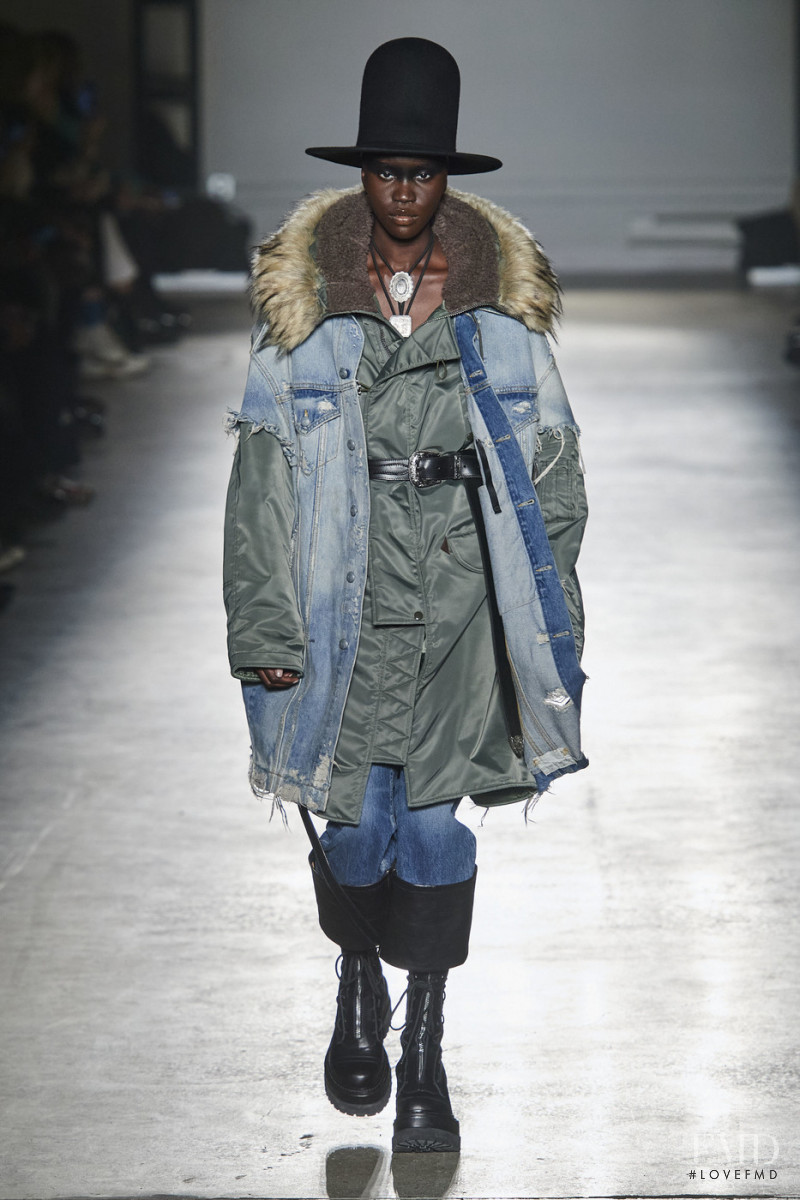 Achenrin Madit featured in  the R13 fashion show for Autumn/Winter 2020