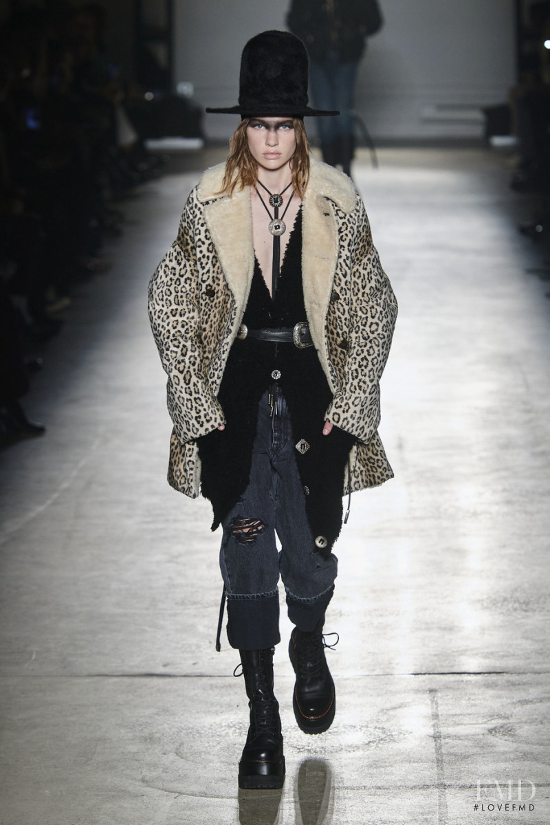 Ellie Christen featured in  the R13 fashion show for Autumn/Winter 2020