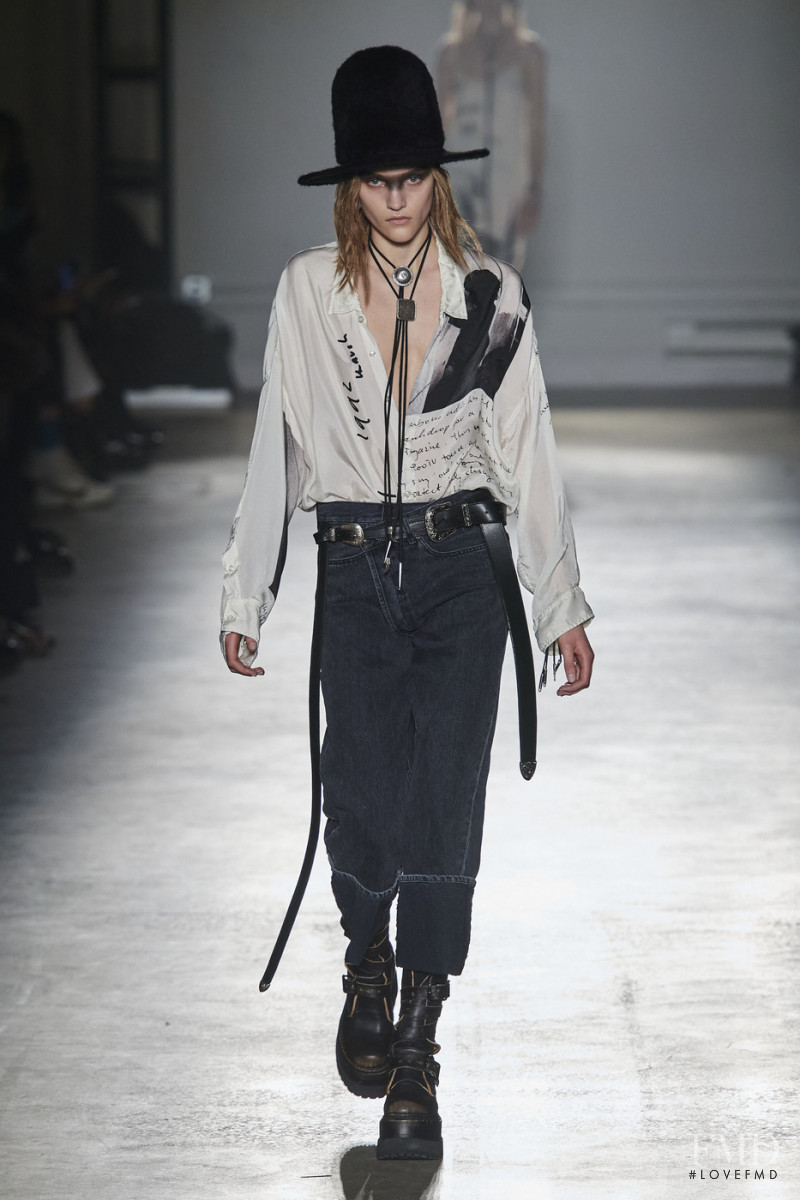 Josefine Lynderup featured in  the R13 fashion show for Autumn/Winter 2020