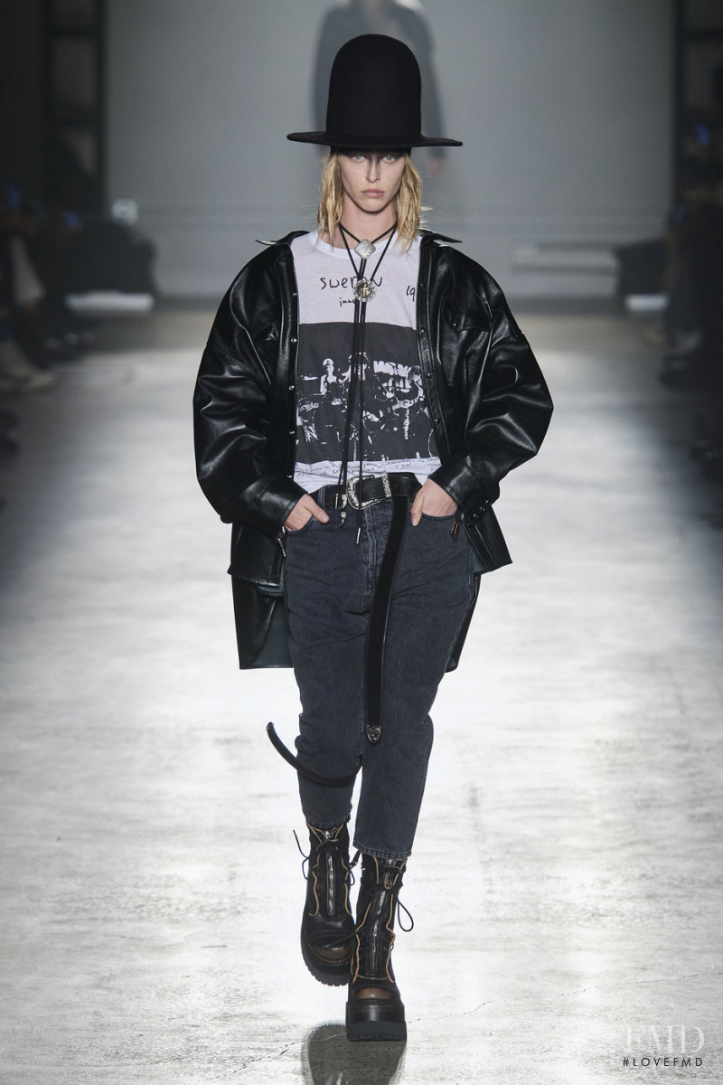 Abby Champion featured in  the R13 fashion show for Autumn/Winter 2020