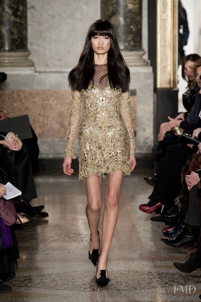 Qi Wen featured in  the Pucci fashion show for Autumn/Winter 2013