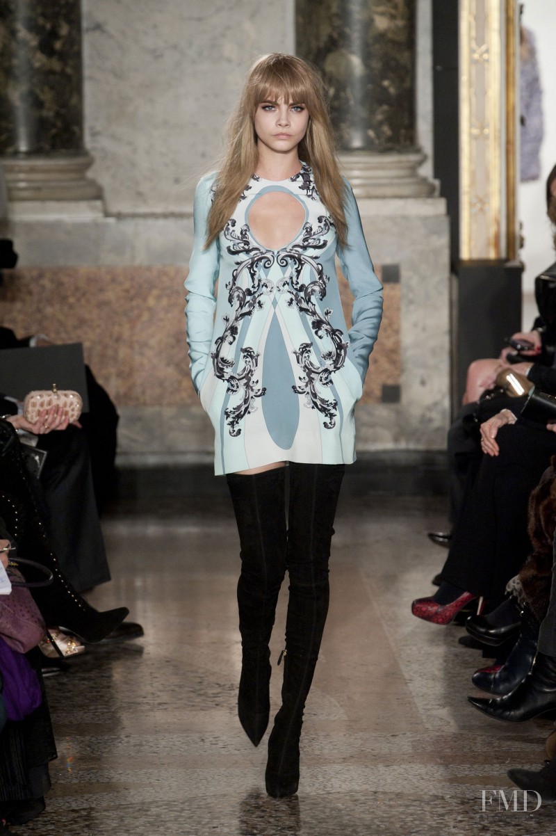 Cara Delevingne featured in  the Pucci fashion show for Autumn/Winter 2013