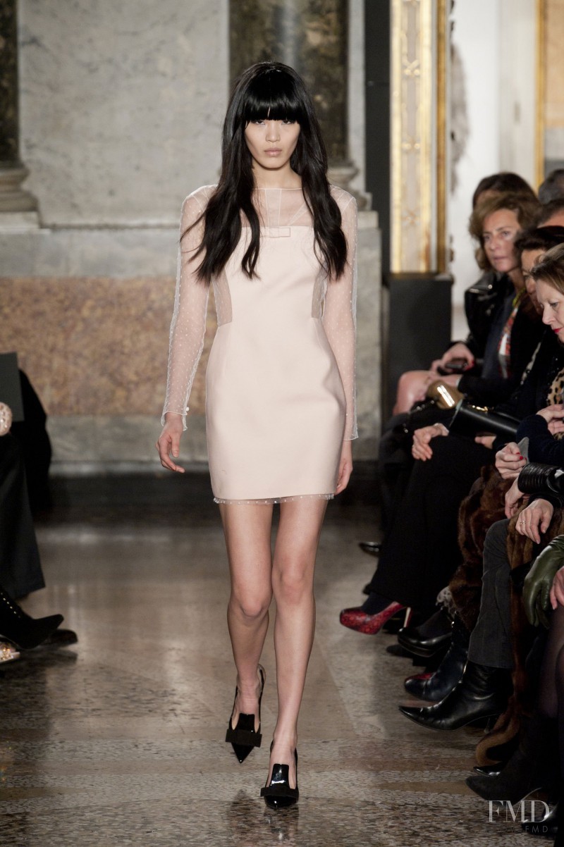 Chiharu Okunugi featured in  the Pucci fashion show for Autumn/Winter 2013