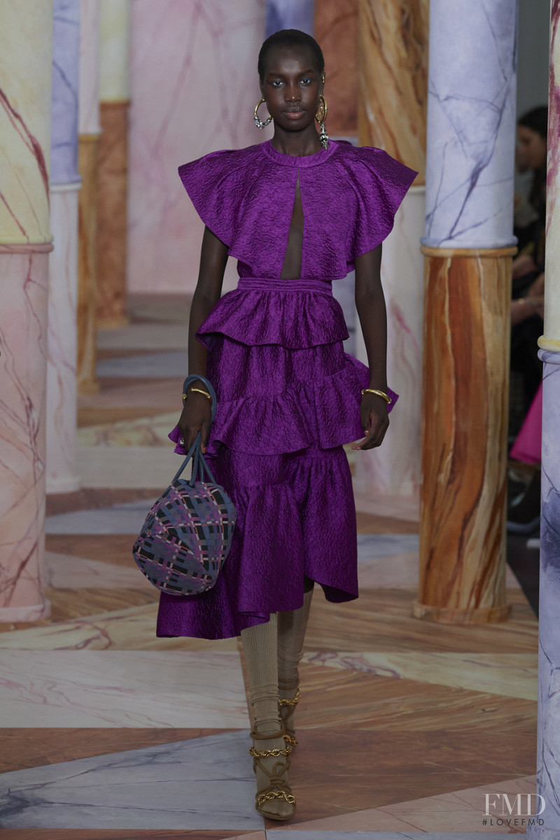 Nya Gatbel featured in  the Ulla Johnson fashion show for Autumn/Winter 2020