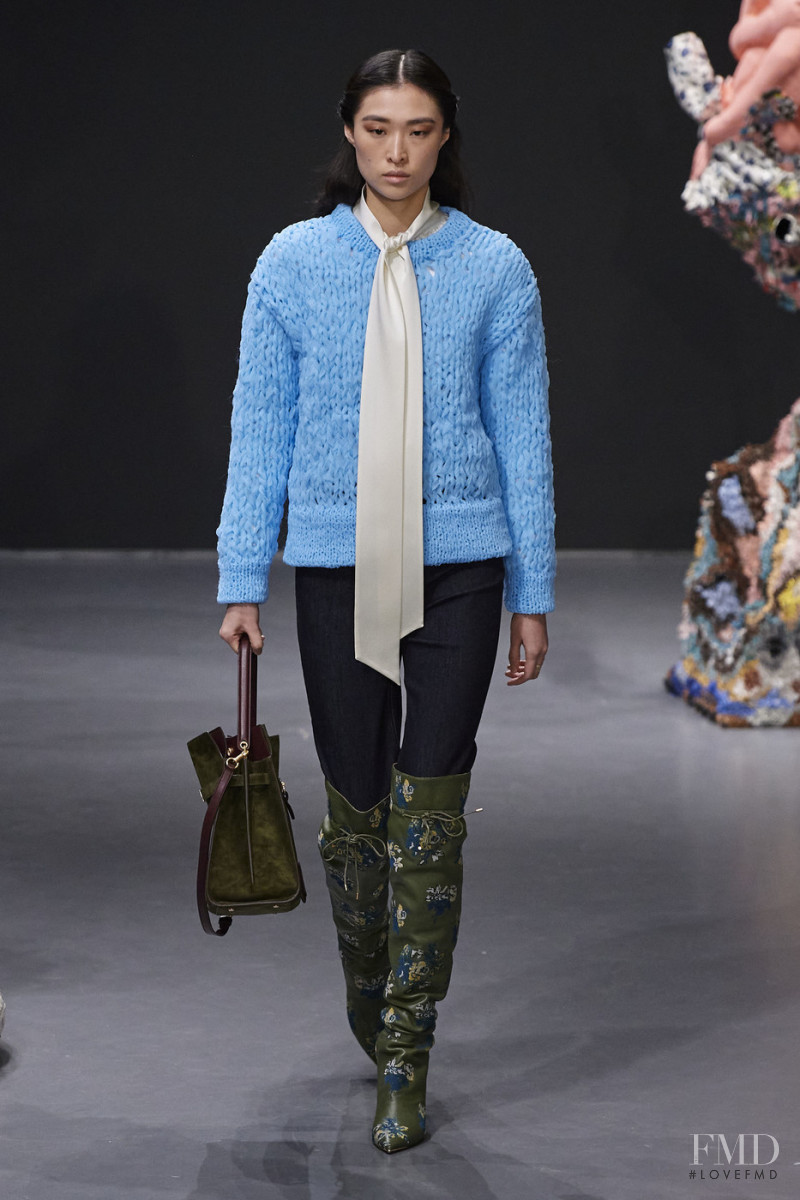 Chu Wong featured in  the Tory Burch fashion show for Autumn/Winter 2020