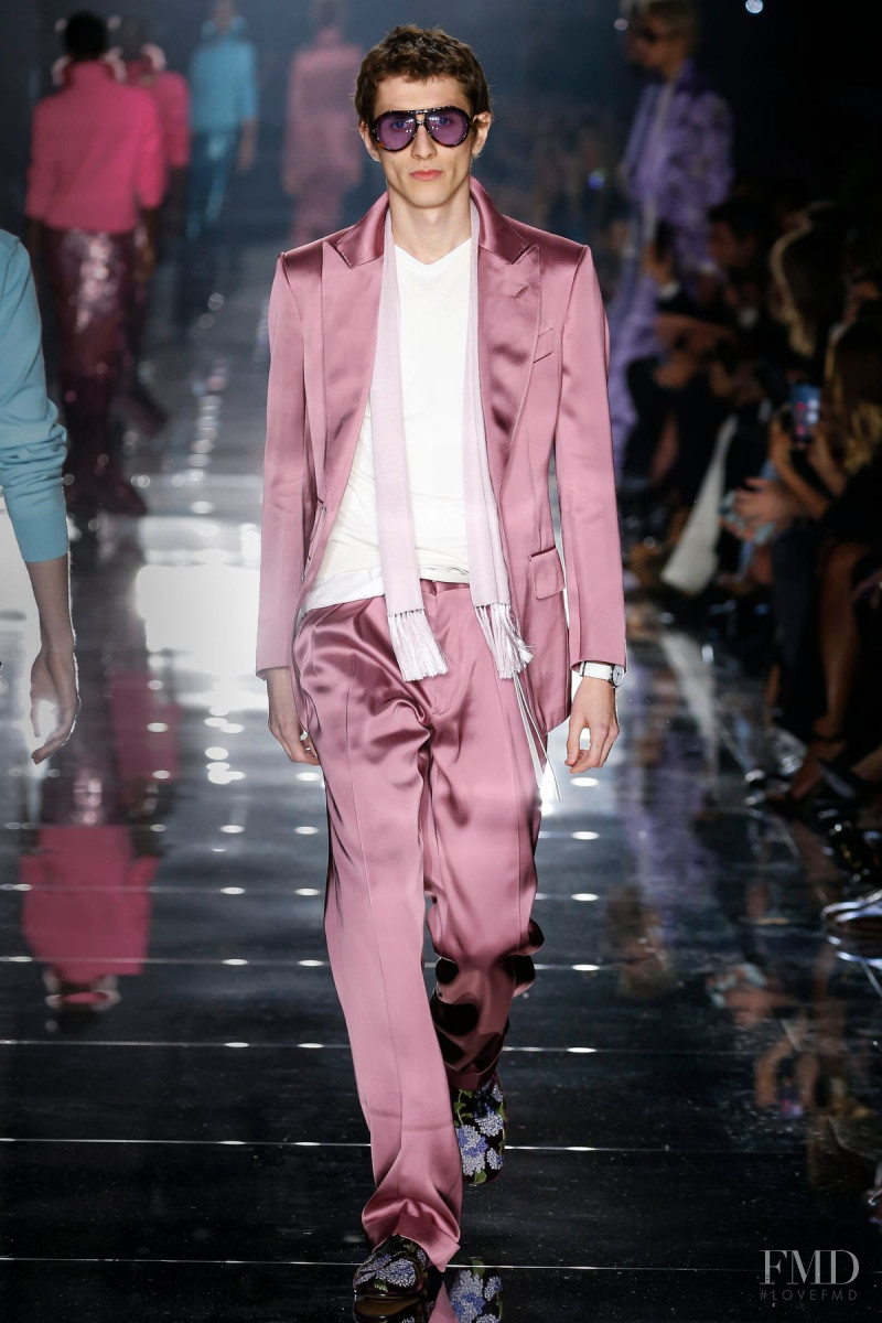 Henry Kitcher featured in  the Tom Ford fashion show for Autumn/Winter 2020