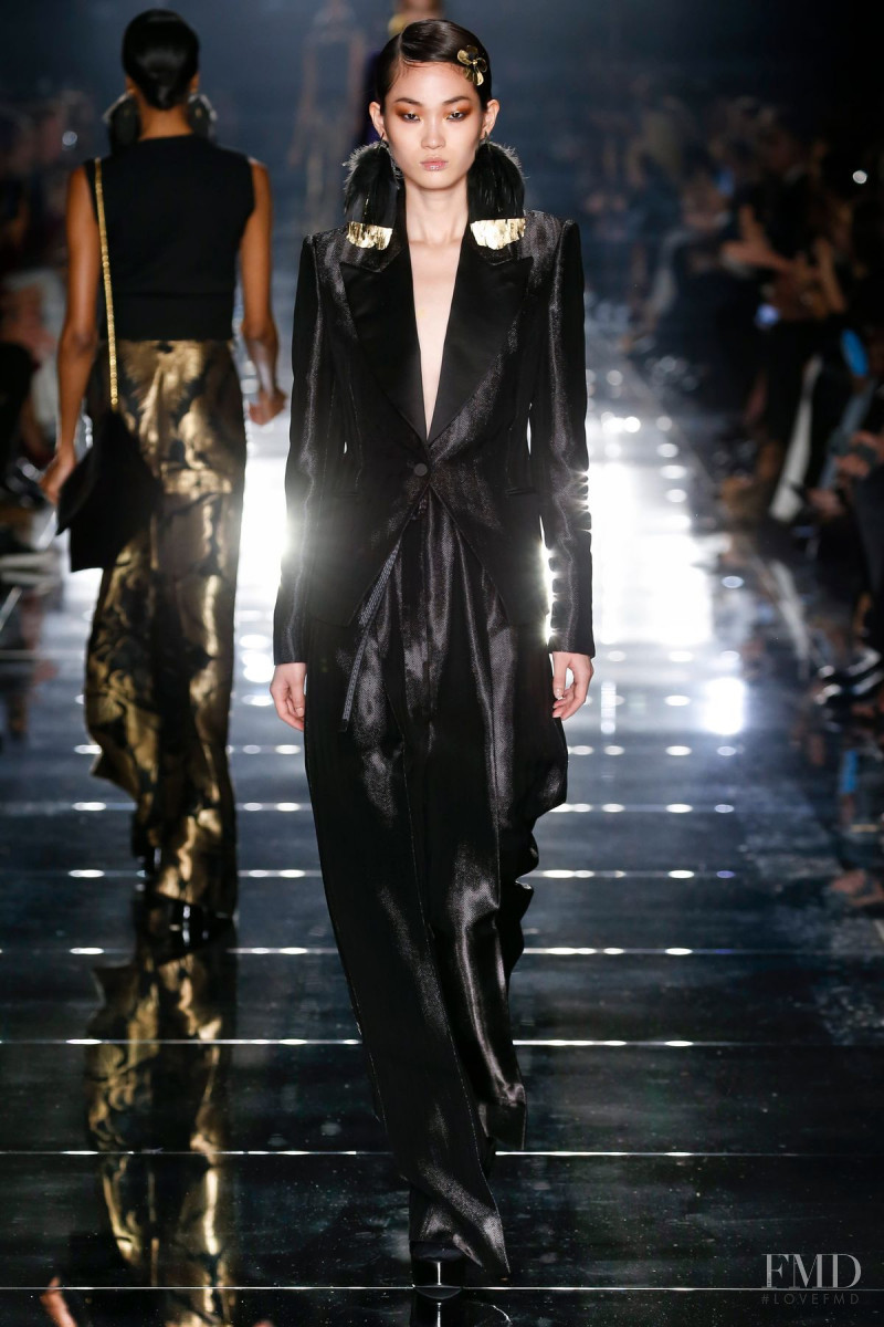 Hyun Ji Shin featured in  the Tom Ford fashion show for Autumn/Winter 2020