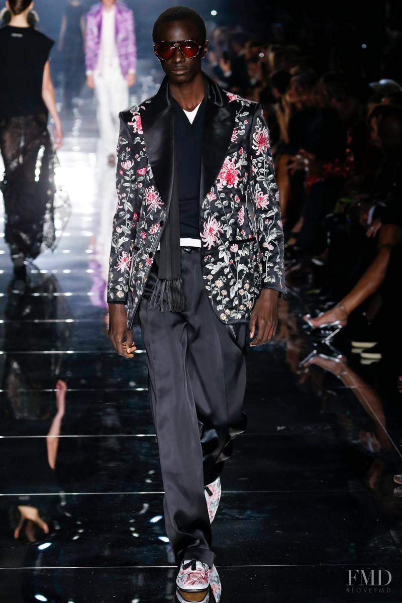 Malick Bodian featured in  the Tom Ford fashion show for Autumn/Winter 2020