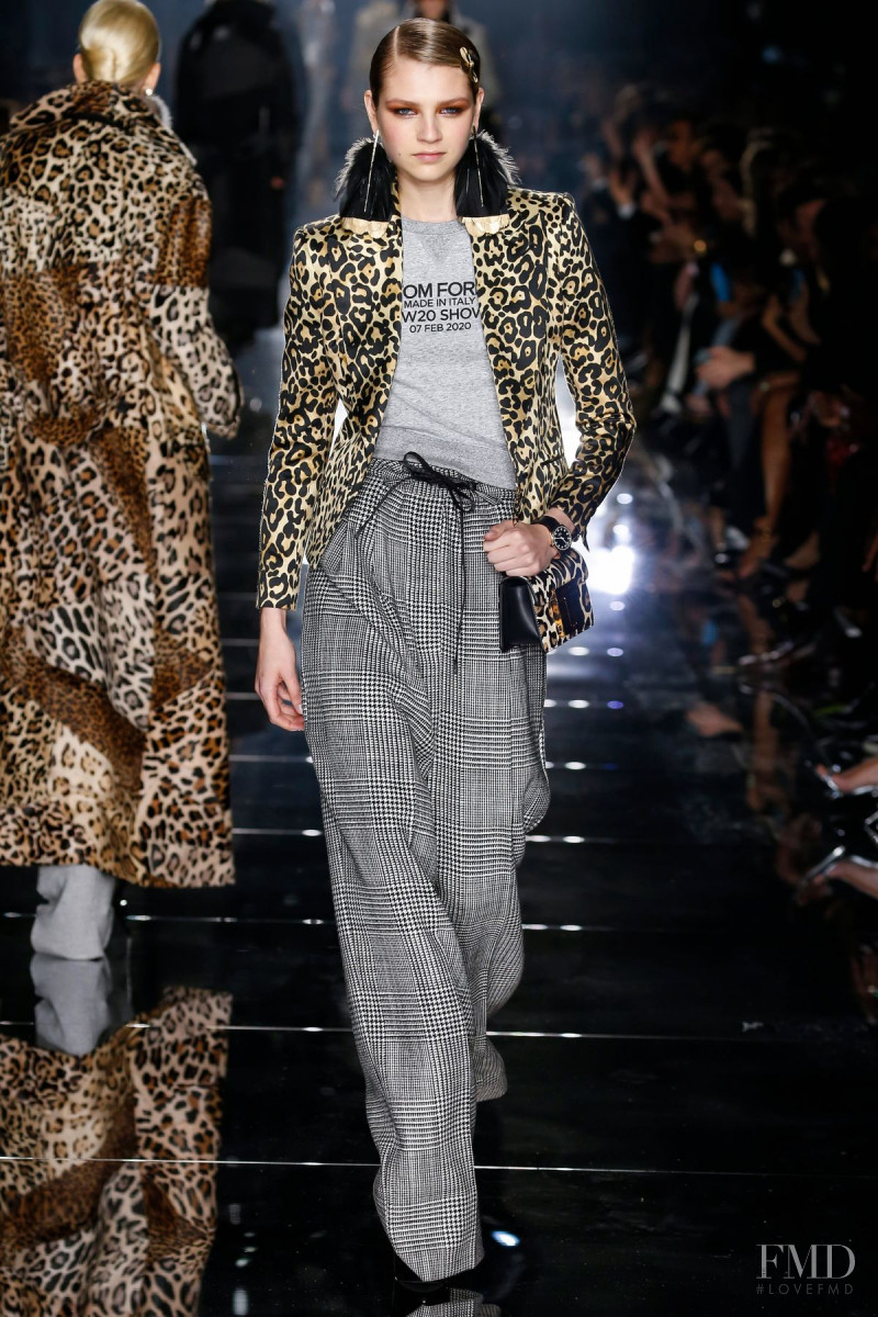 Deirdre Firinne featured in  the Tom Ford fashion show for Autumn/Winter 2020