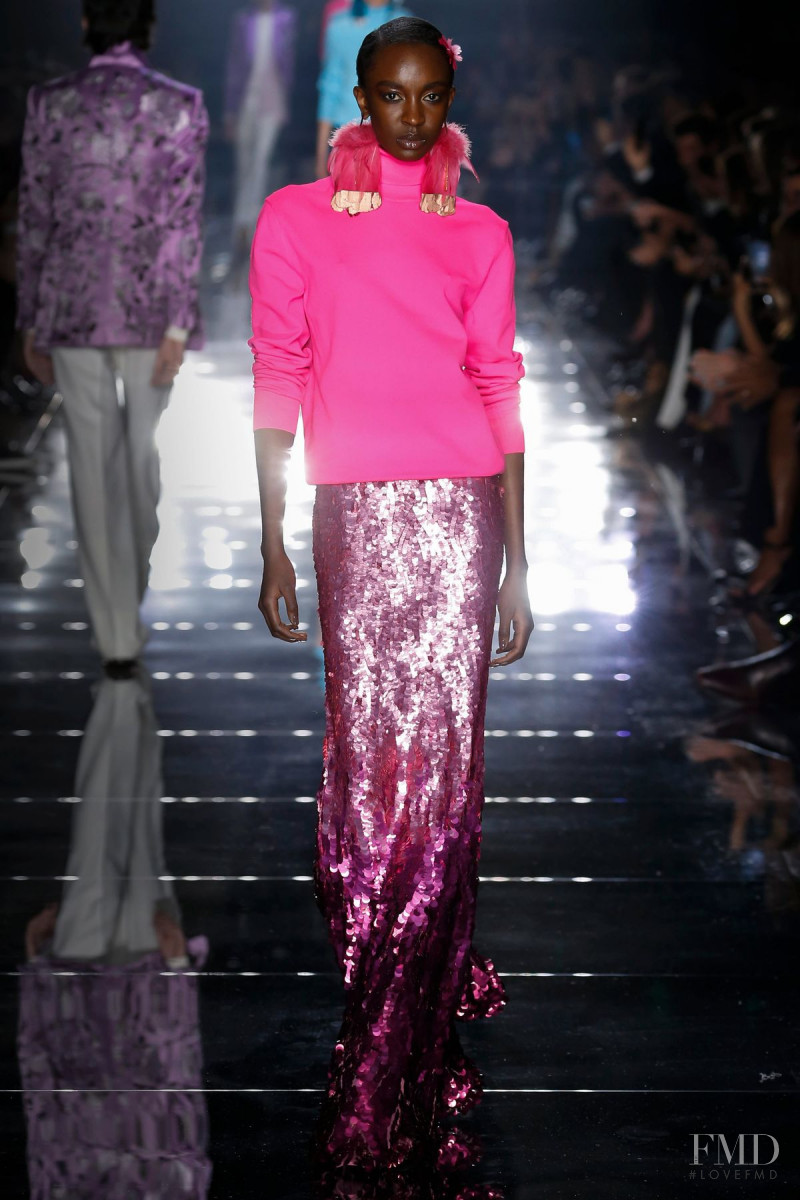 Nicole Atieno featured in  the Tom Ford fashion show for Autumn/Winter 2020
