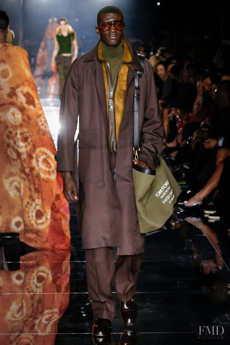 Momo Ndiaye featured in  the Tom Ford fashion show for Autumn/Winter 2020