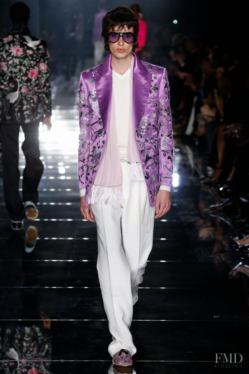 Joel Dent featured in  the Tom Ford fashion show for Autumn/Winter 2020