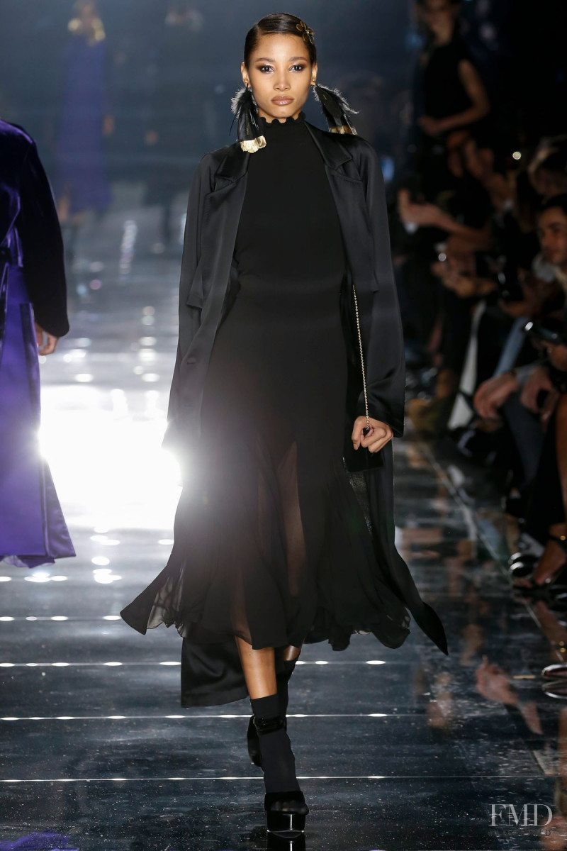 Lineisy Montero featured in  the Tom Ford fashion show for Autumn/Winter 2020