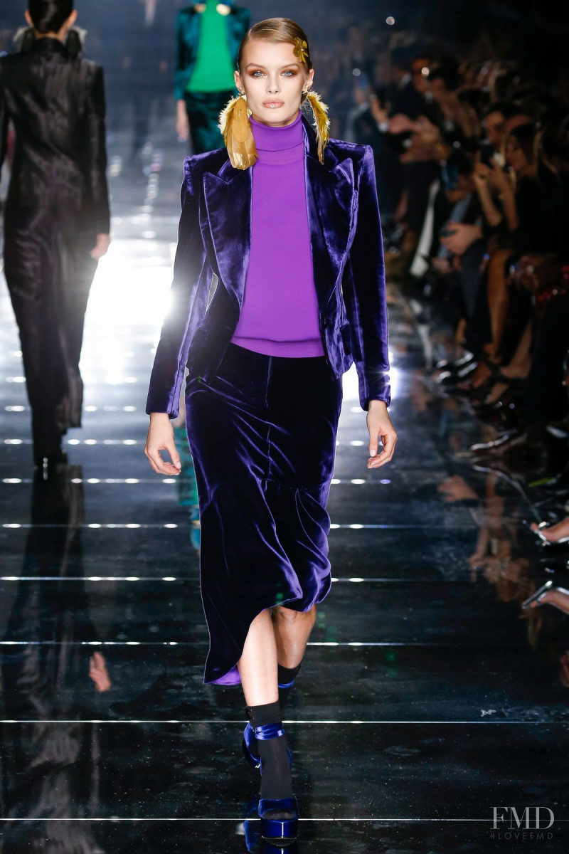 Kris Grikaite featured in  the Tom Ford fashion show for Autumn/Winter 2020