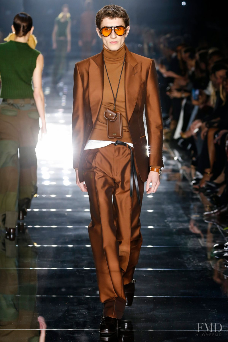 Henry Kitcher featured in  the Tom Ford fashion show for Autumn/Winter 2020