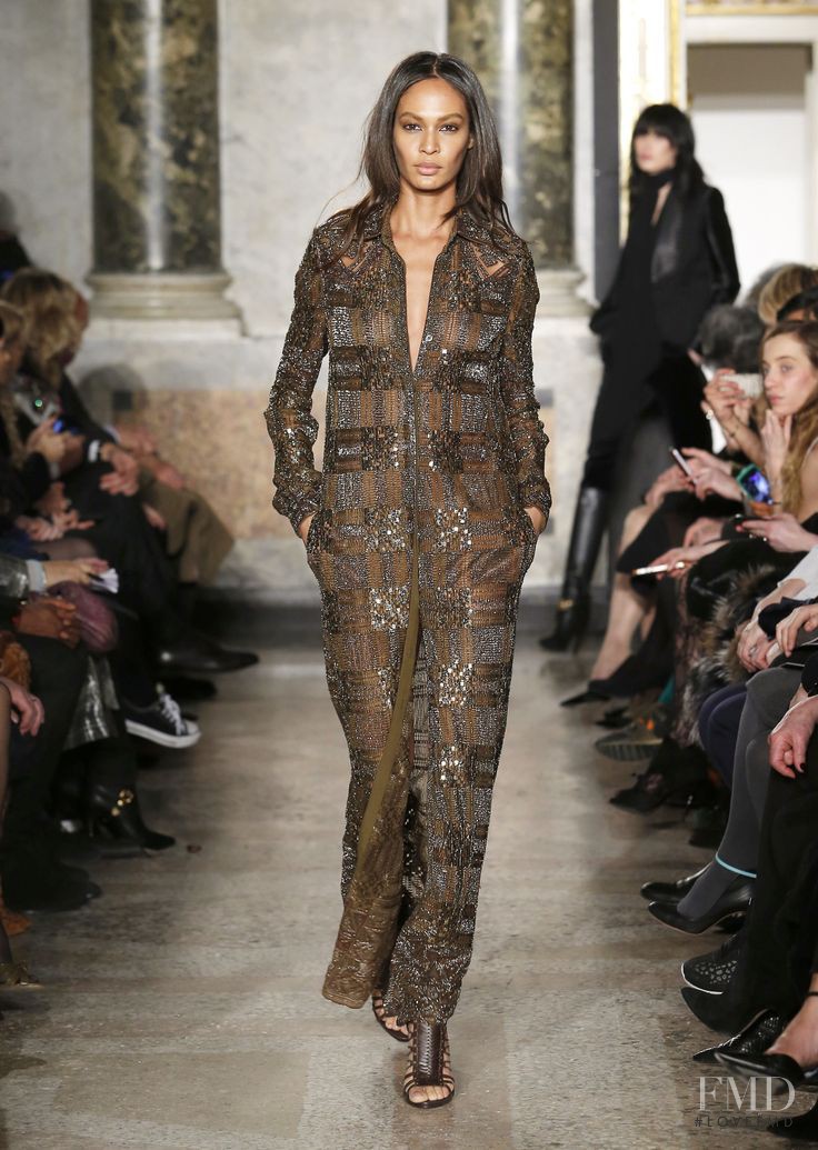 Joan Smalls featured in  the Pucci fashion show for Autumn/Winter 2014