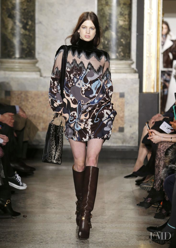 Lily McMenamy featured in  the Pucci fashion show for Autumn/Winter 2014