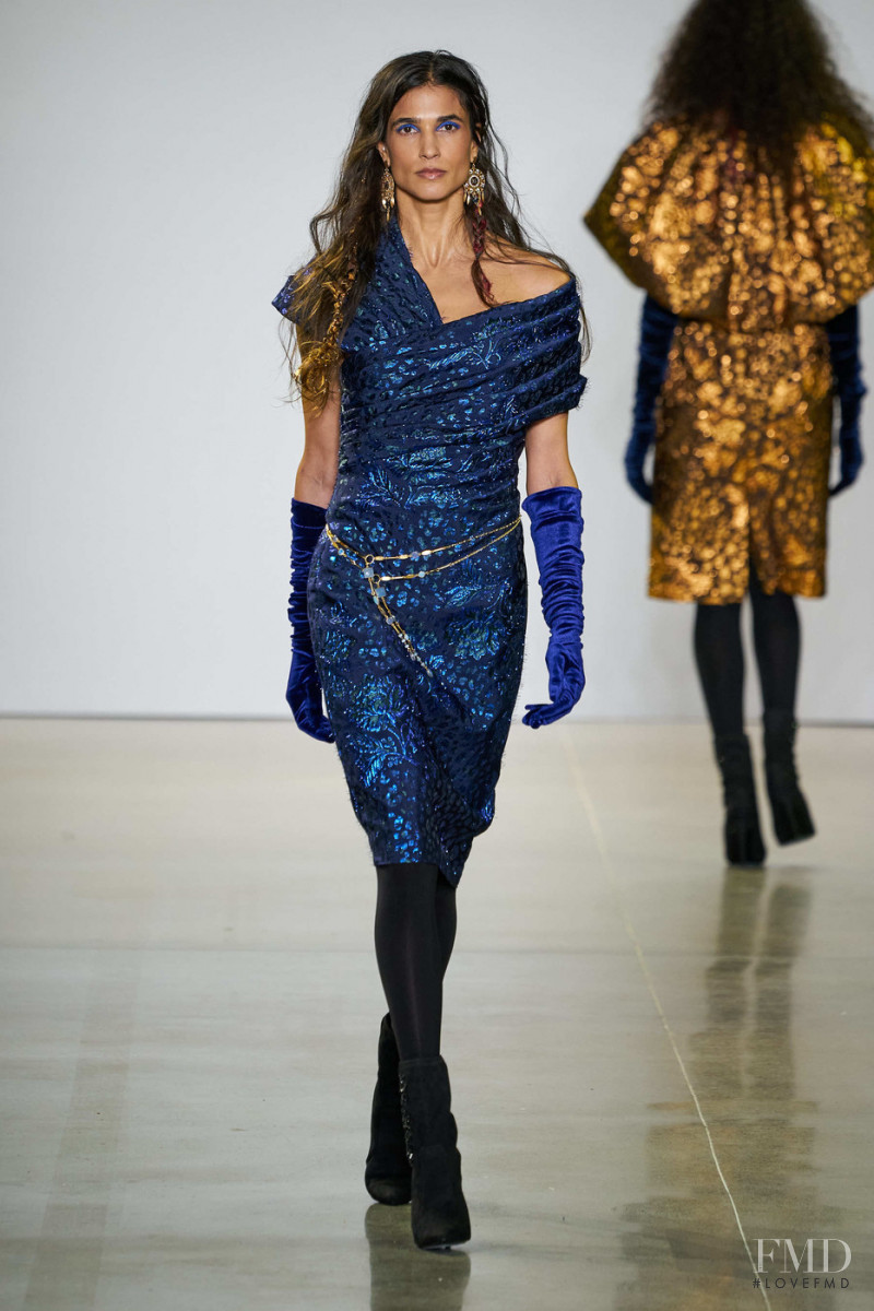 Teresa Lourenço featured in  the Tadashi Shoji fashion show for Autumn/Winter 2020