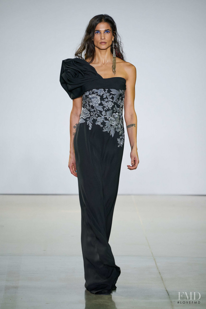 Teresa Lourenço featured in  the Tadashi Shoji fashion show for Autumn/Winter 2020