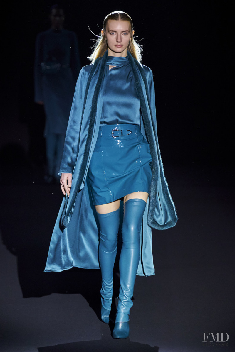 Eva Staudinger featured in  the Sally LaPointe fashion show for Autumn/Winter 2020