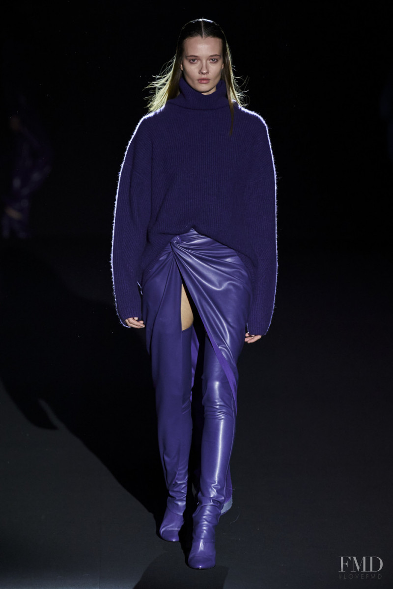 Alicja Tubilewicz featured in  the Sally LaPointe fashion show for Autumn/Winter 2020