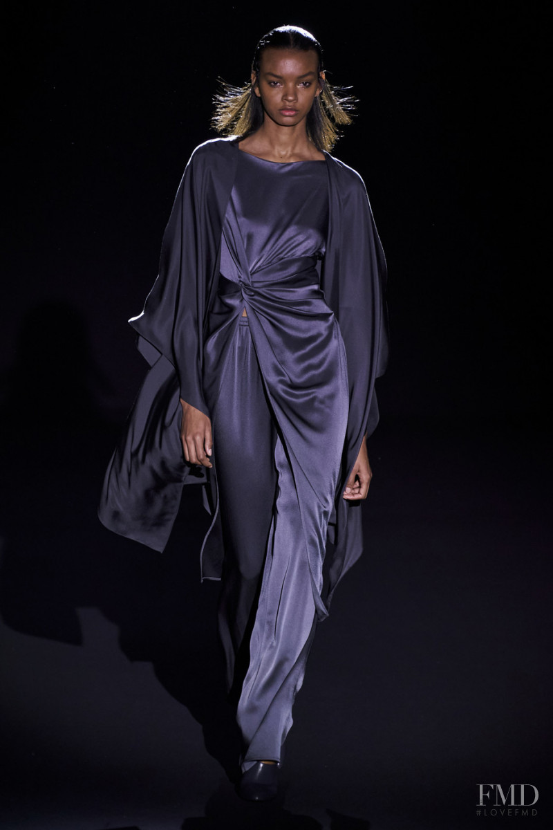Djenice Duarte Silva featured in  the Sally LaPointe fashion show for Autumn/Winter 2020