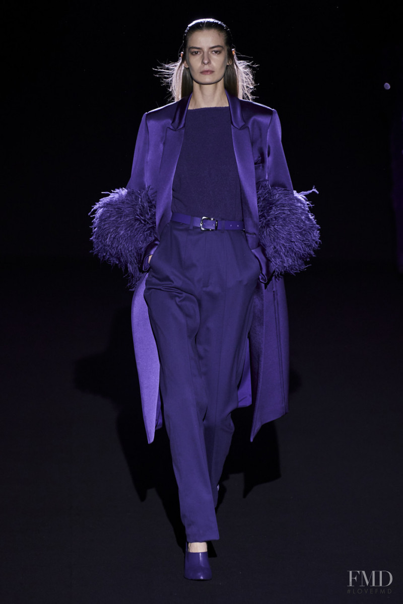 Dasha Denisenko featured in  the Sally LaPointe fashion show for Autumn/Winter 2020